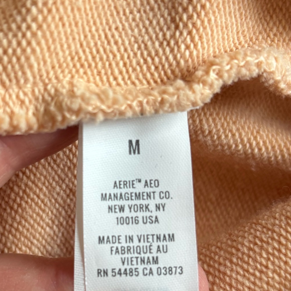 Aerie Pullover Peach Quarter-Zip Turtleneck Oversized Size M Unisex - Picture 8 of 9